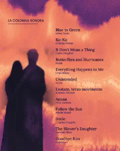 Instagram post about the book's soundtrack, with the list of songs